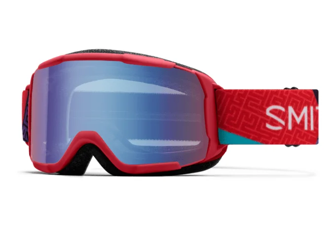 Smith Kids Daredevil Goggles Crimson A-Maze-Zing with Blue Sensor Mirror Lens